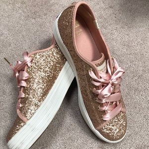 Keds Kate Spade rose gold sneakers